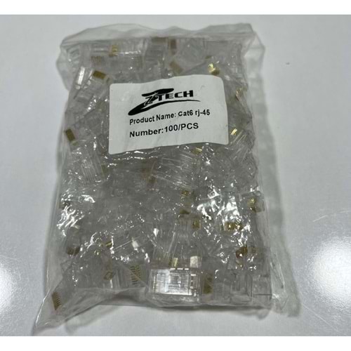 ZTECH RJ-45 CAT5 KONNEKTÖR 100 LÜ PAKET