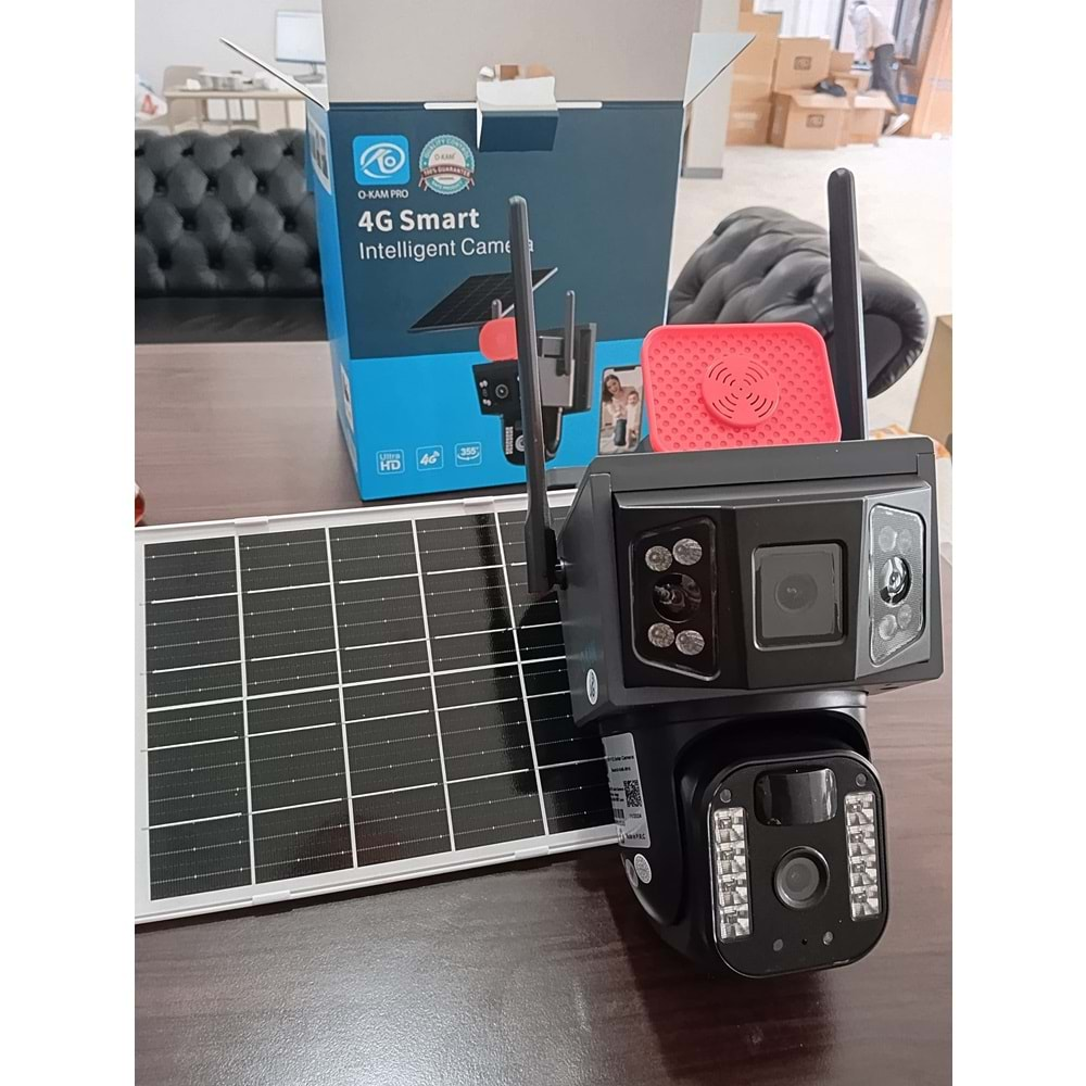 O-KAM-3916 4G 6MP Dual Lens Solar PTZ Camera